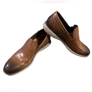 Rockport Men's Trutech Leather Slip On Loafers, Two-tone Brown, Size 10.5 M, EUC